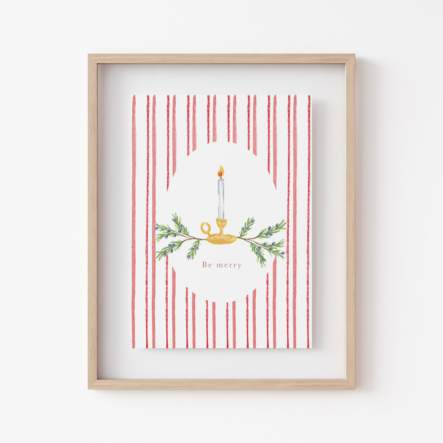 Be Merry Christmas Art Print