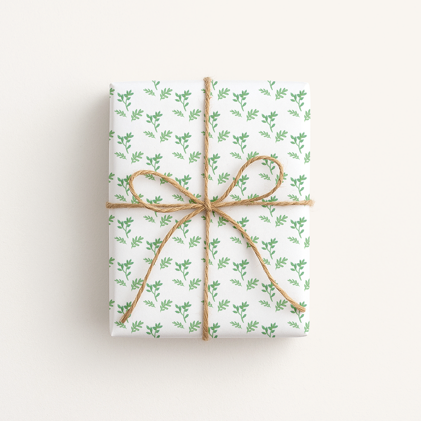 Green Leaves Gift Wrap