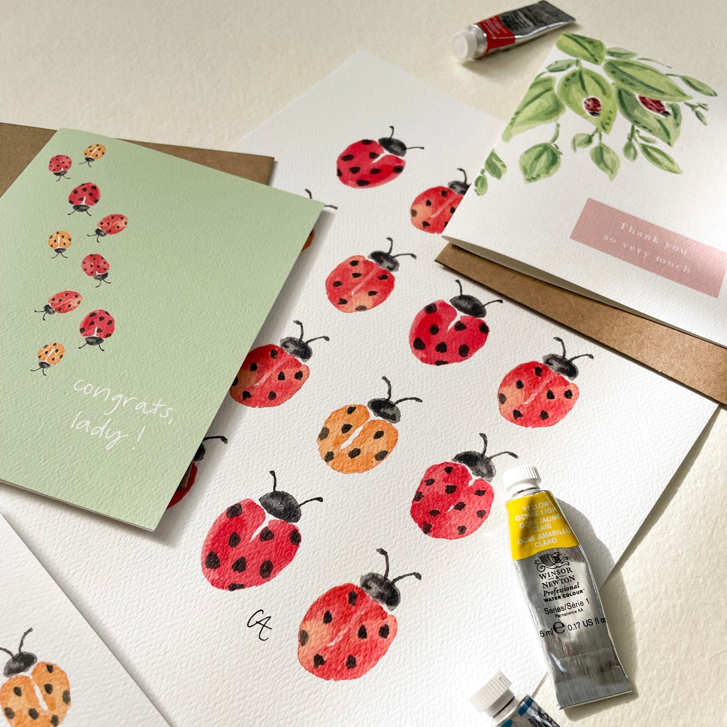 Thank You Very Much Ladybug Greeting Card