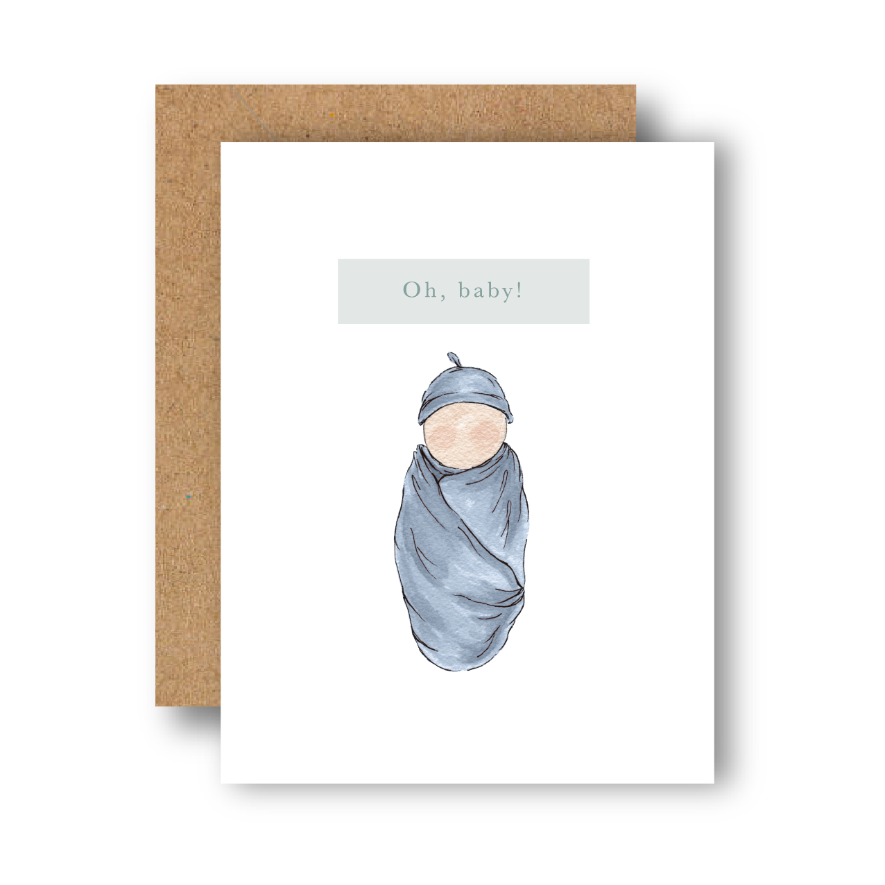 Oh Baby Blue Greeting Card