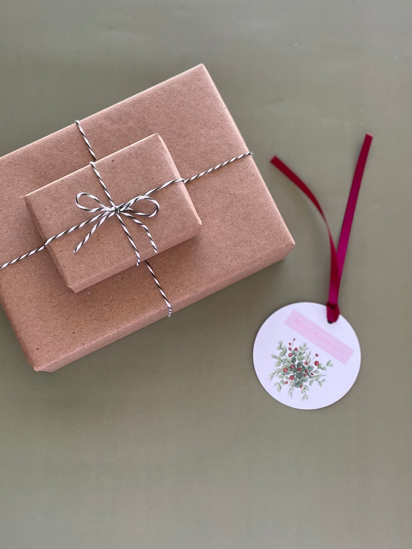 Merry Christmas Bouquet Luxe Gift Tags