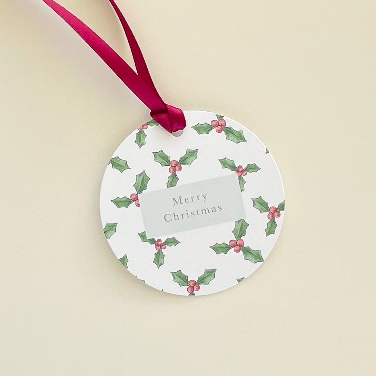 Merry Christmas Holly Gift Tags