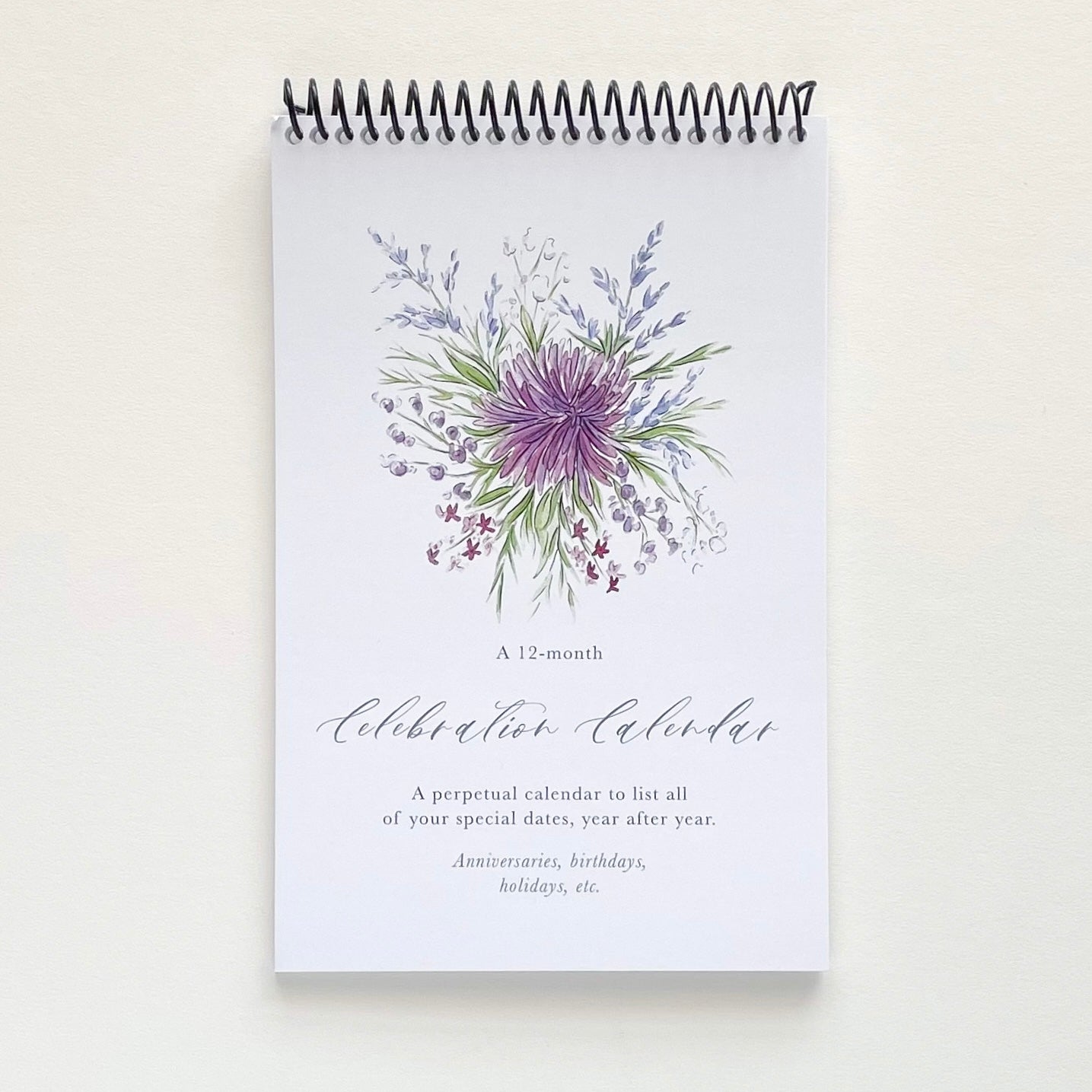 Perpetual Calendar - Watercolor Florals