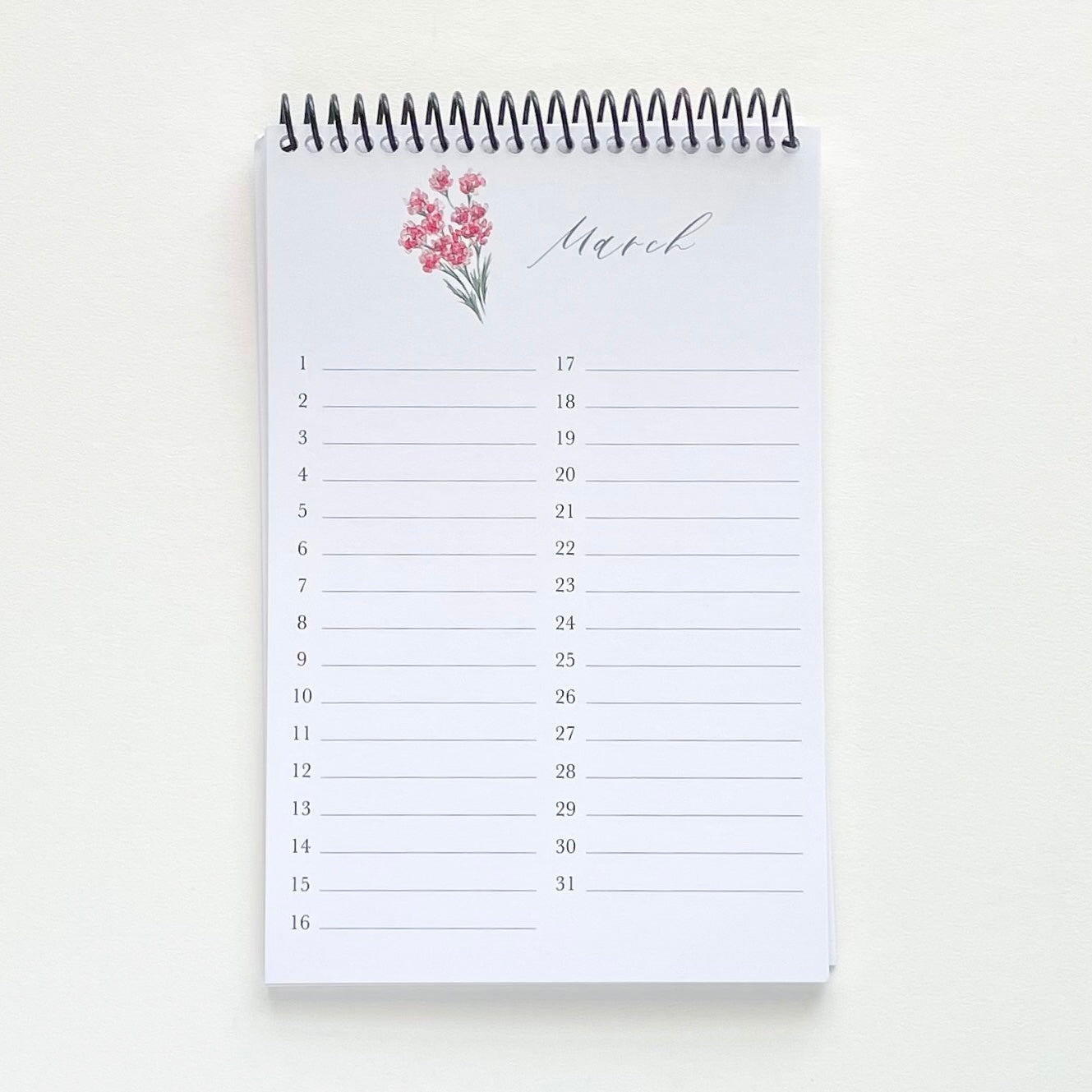 Perpetual Calendar - Watercolor Florals