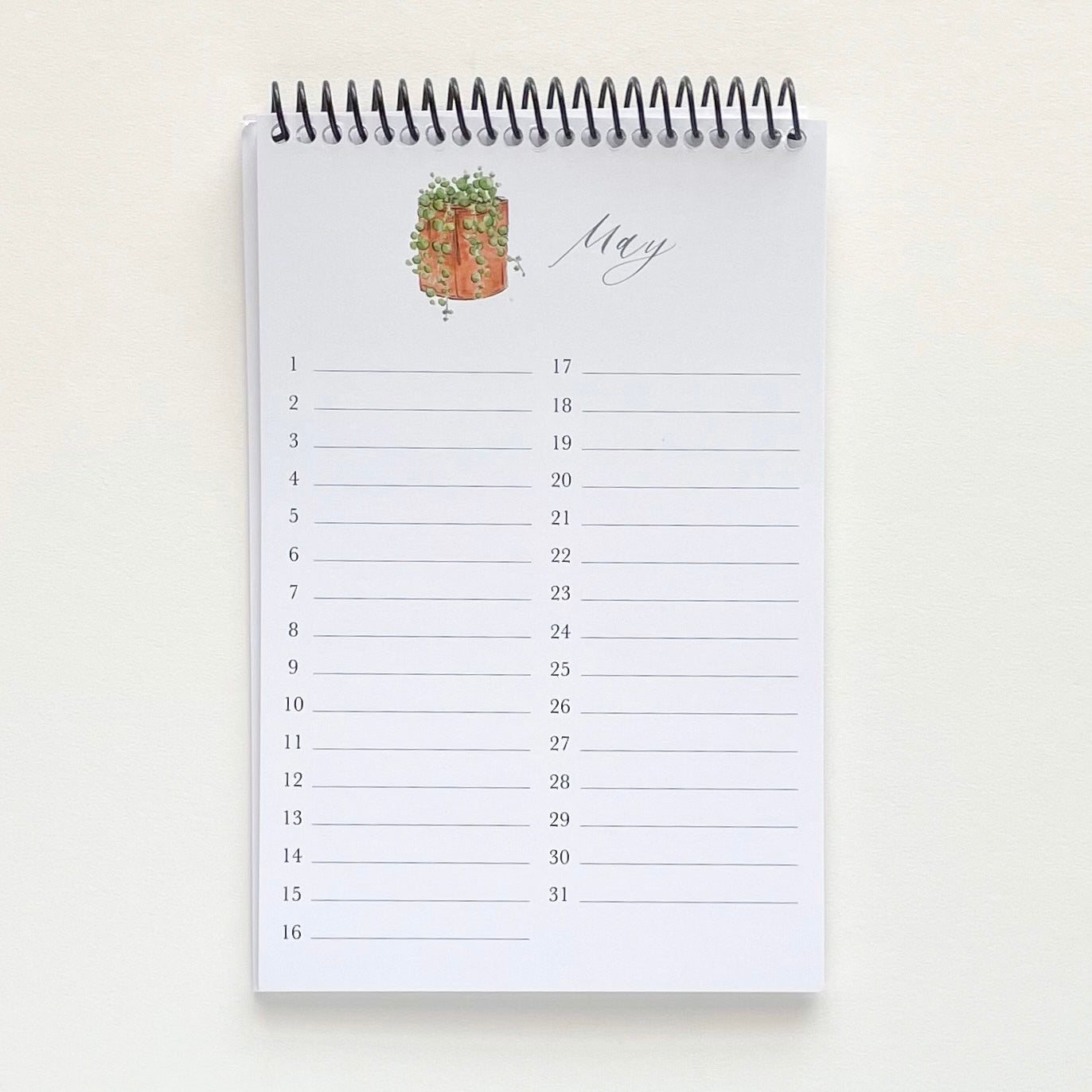 Perpetual Calendar - Watercolor Florals