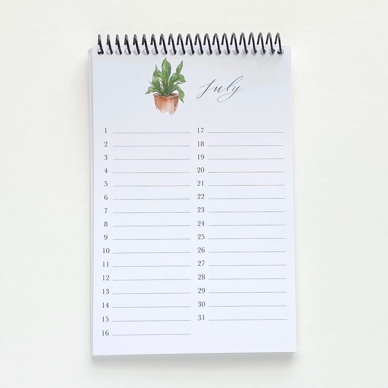 Perpetual Calendar - Watercolor Florals