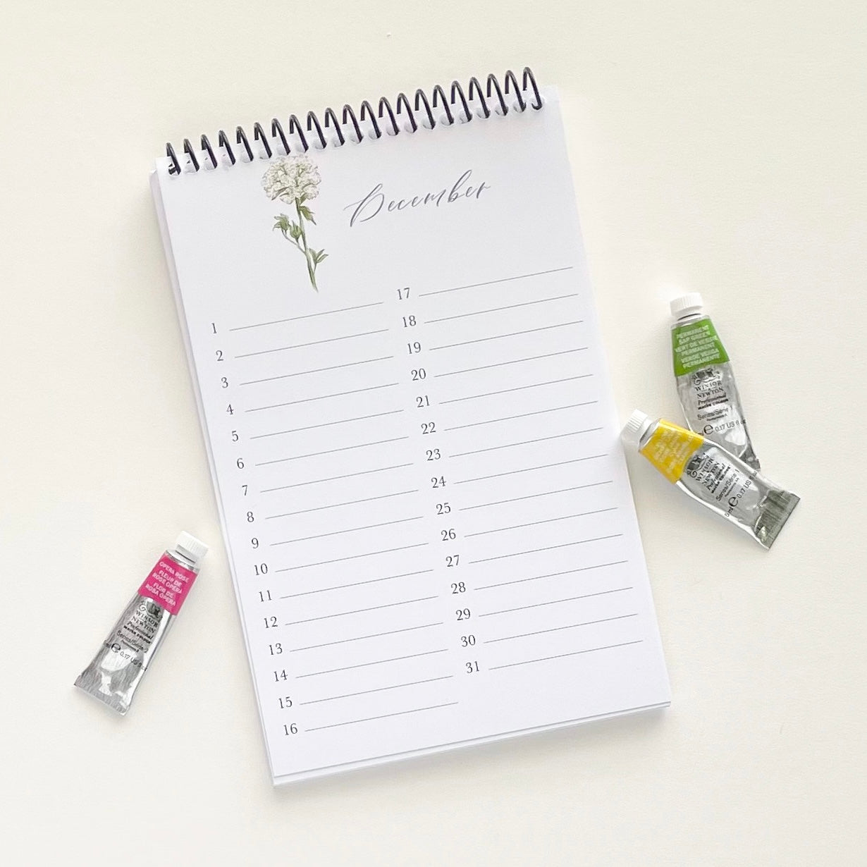 Perpetual Calendar - Watercolor Florals