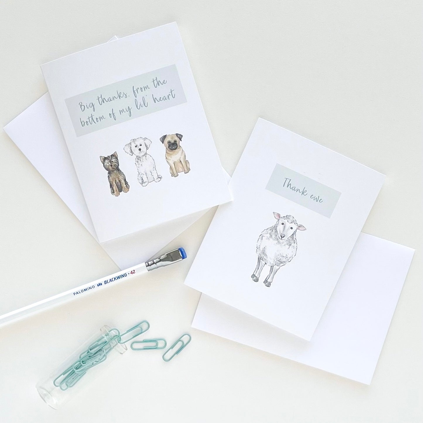 Big Thanks Small Dog Greeting Card