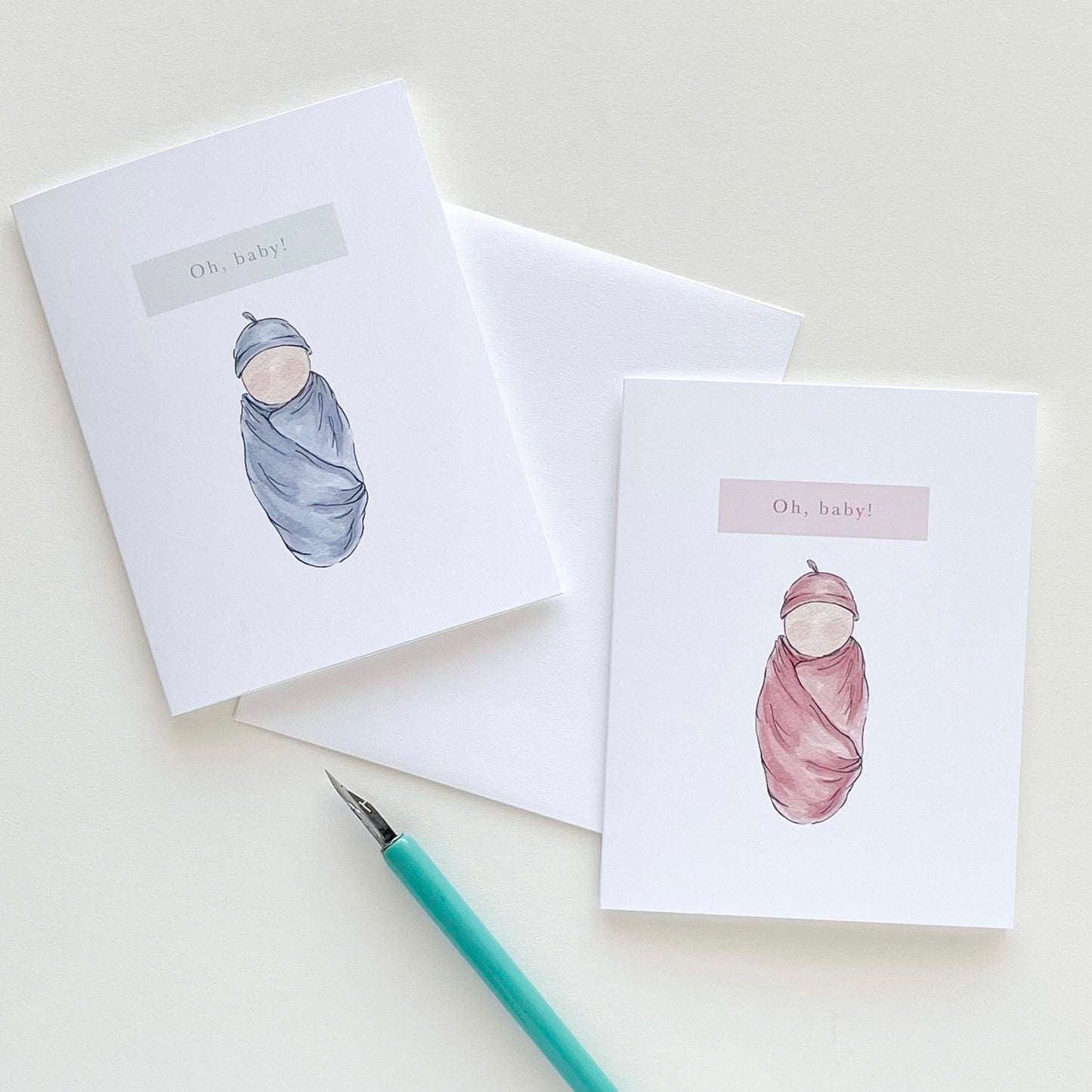 Oh Baby Blue Greeting Card