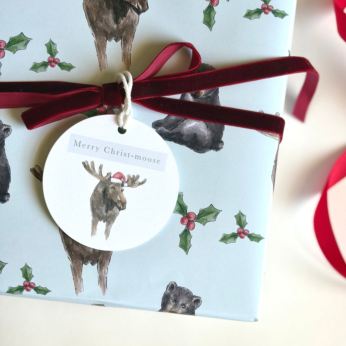 Merry Christ-moose Gift Tags