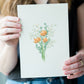 Orange White Bouquet Art Print