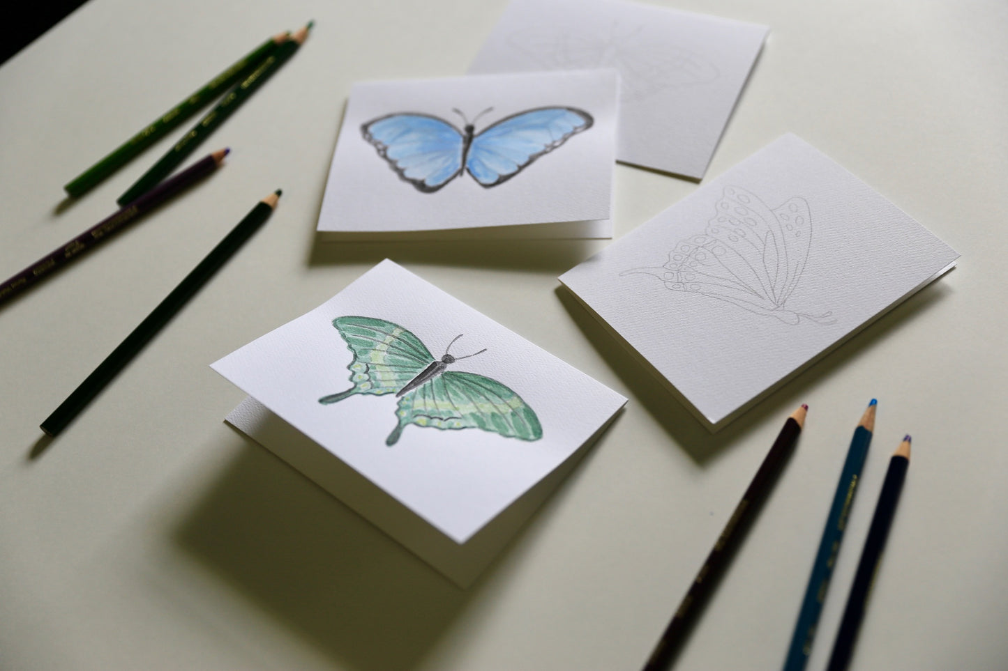 Butterflies DIY Watercolor Card Kit