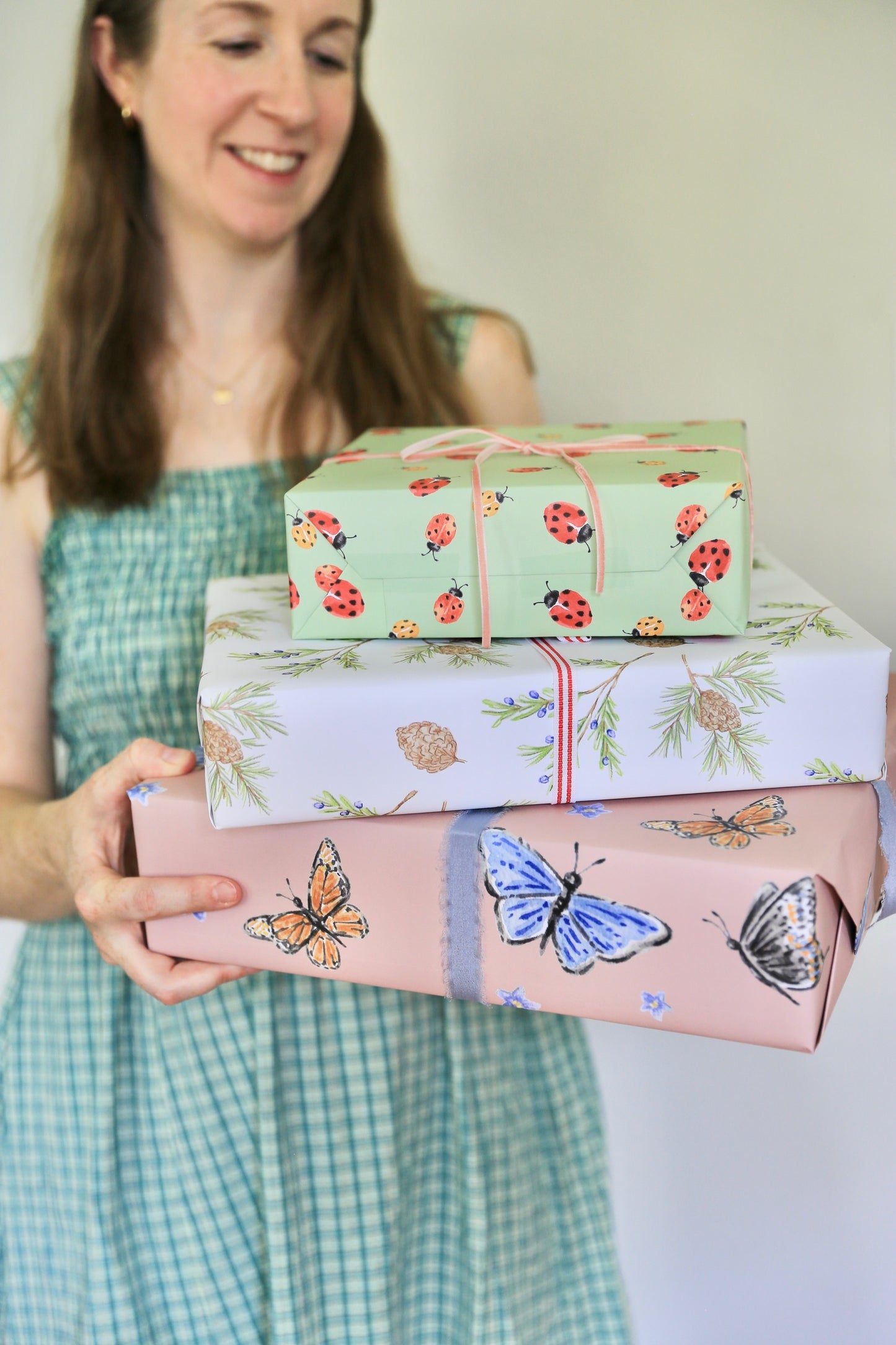 Pine Branch & Winter Berry Gift Wrap