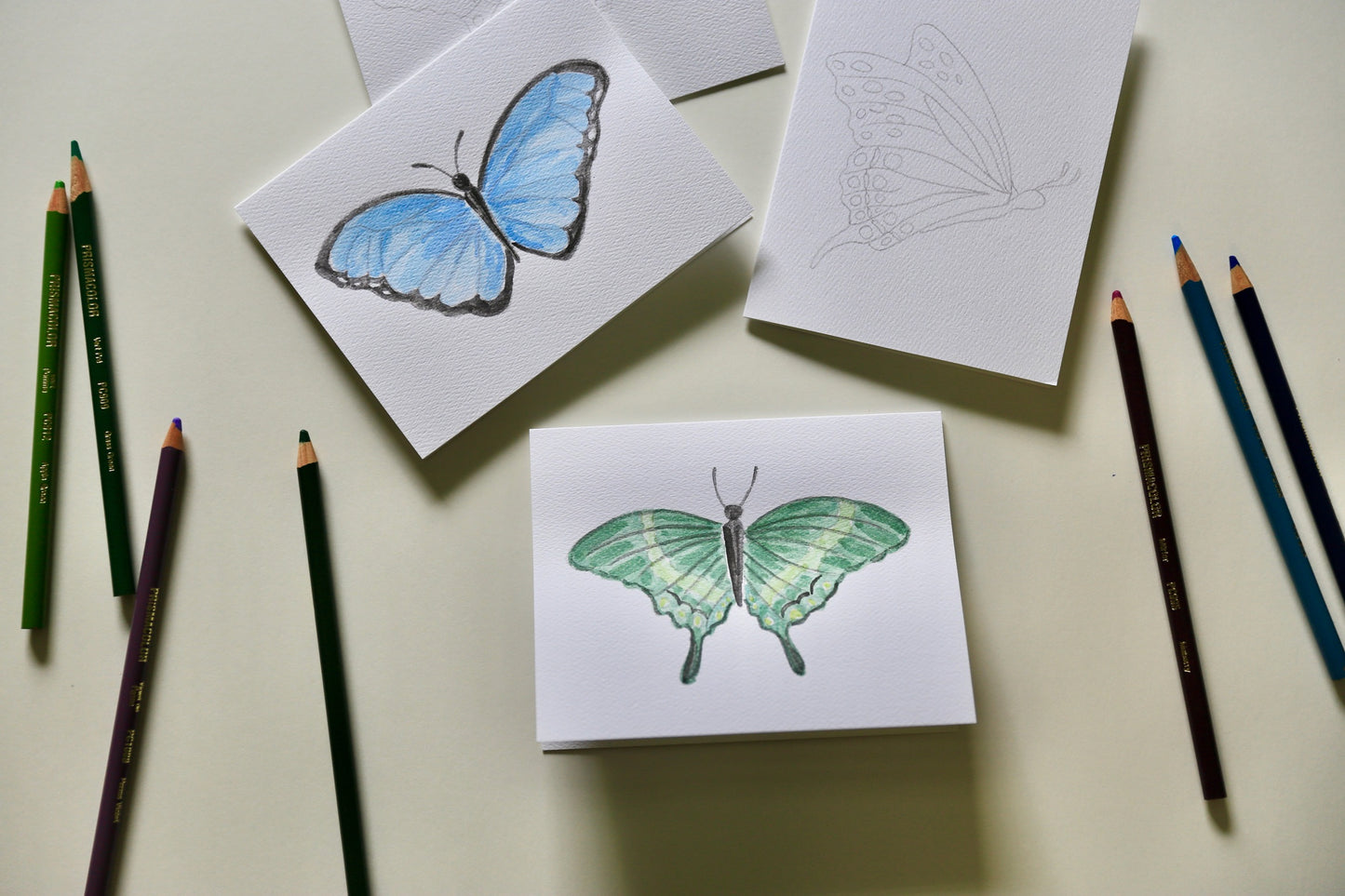 Butterflies DIY Watercolor Card Kit