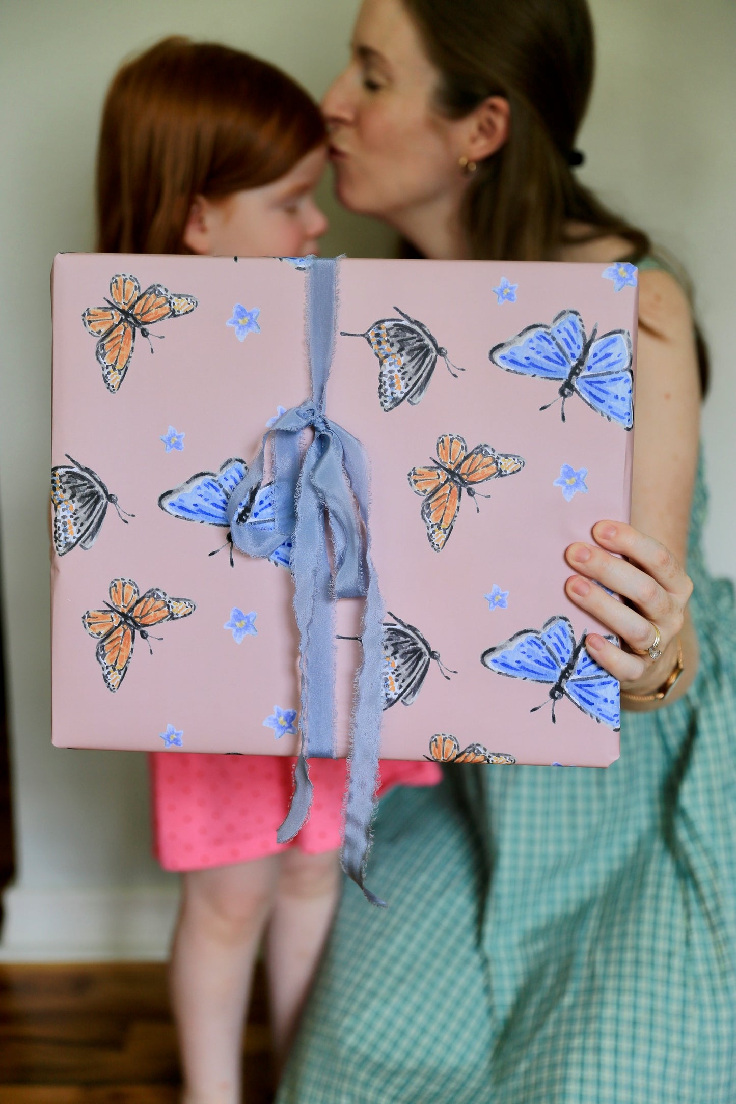 Pink Butterflies Gift Wrap