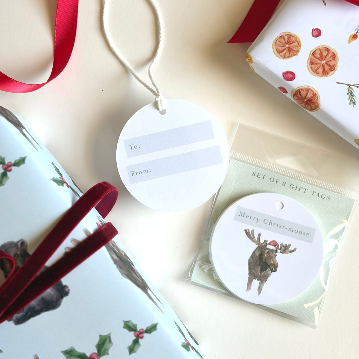 Merry Christ-moose Gift Tags