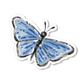 Blue Butterfly Sticker
