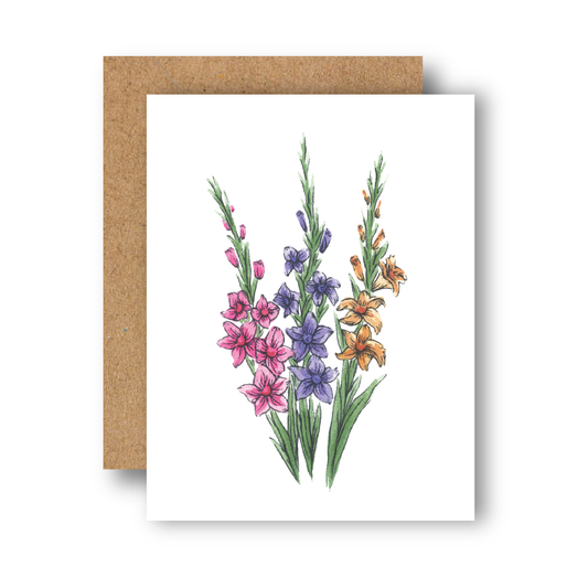 Gladiolus Flower Everyday Greeting Card