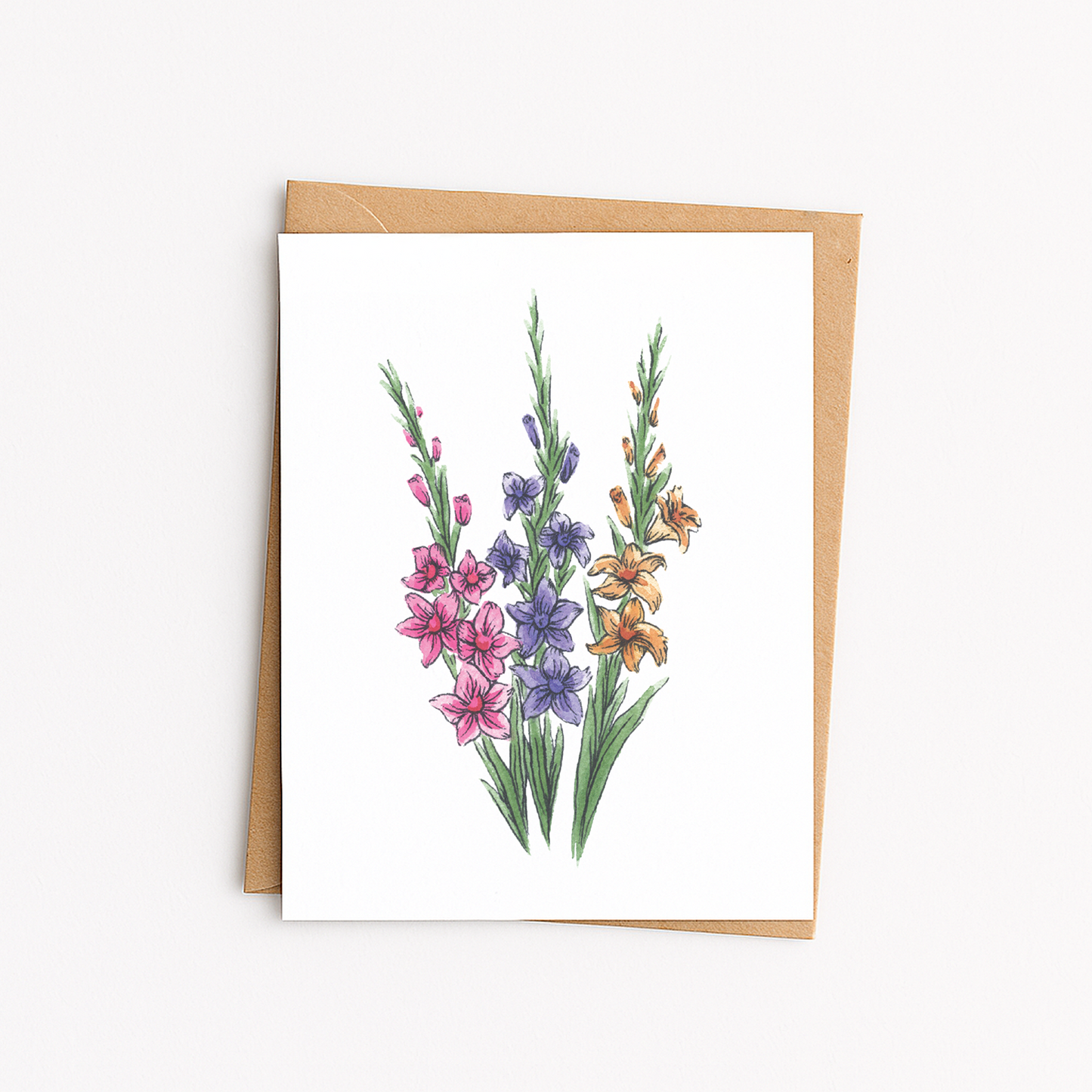 Gladiolus Flower Everyday Greeting Card