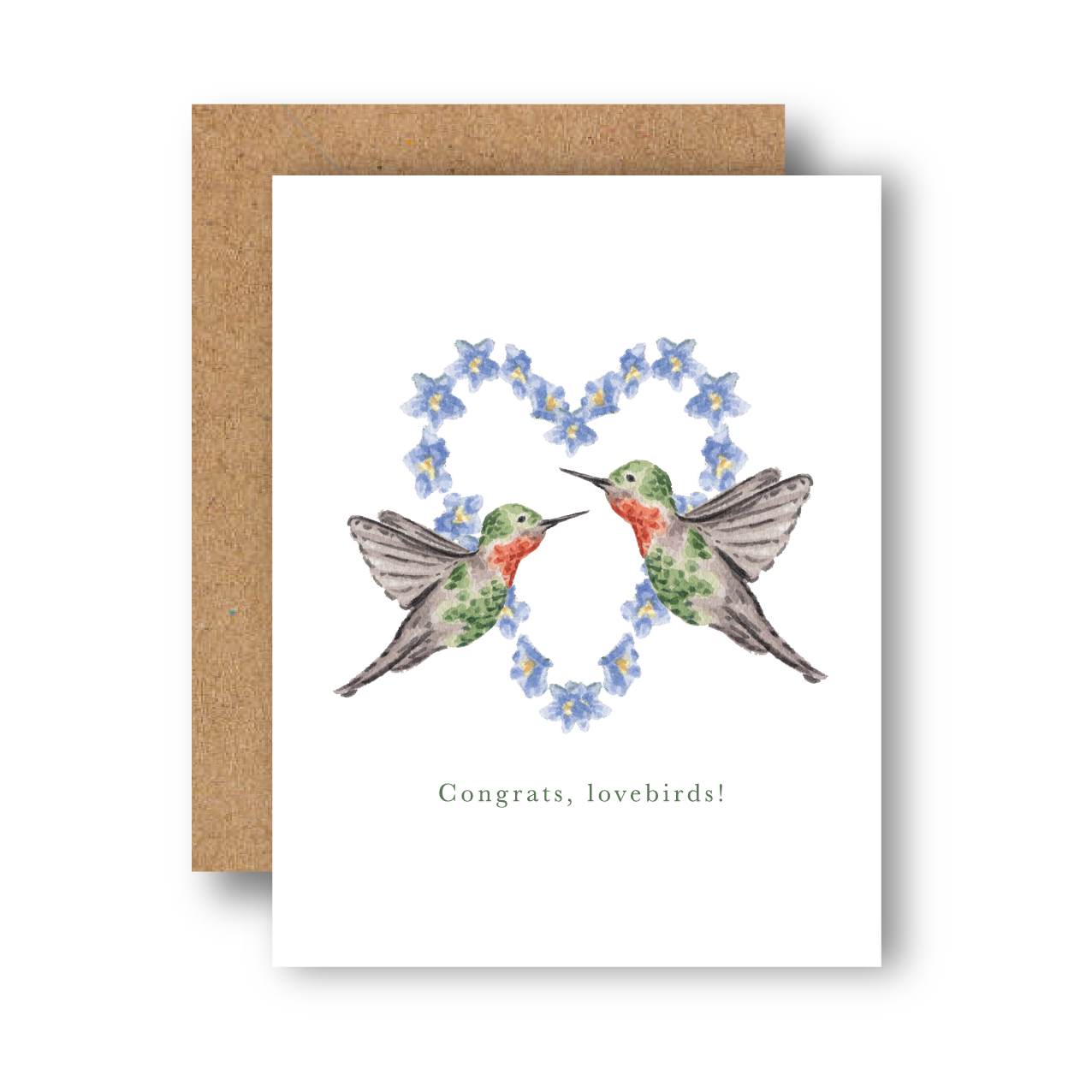 Congrats Lovebirds Greeting Card