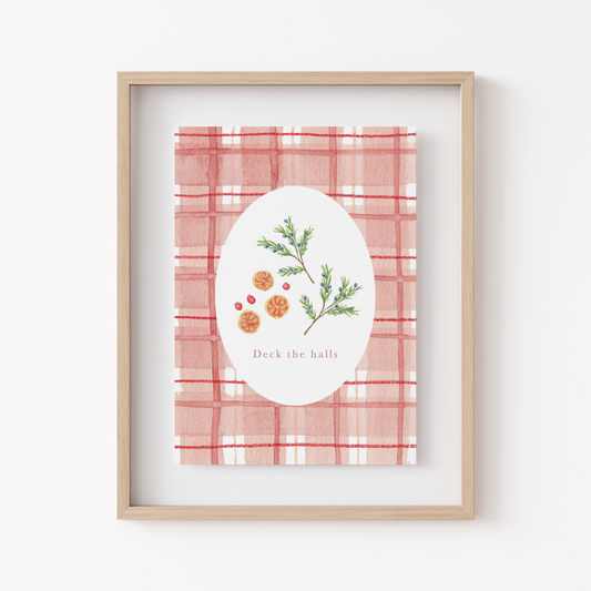 Deck the Halls Christmas Art Print