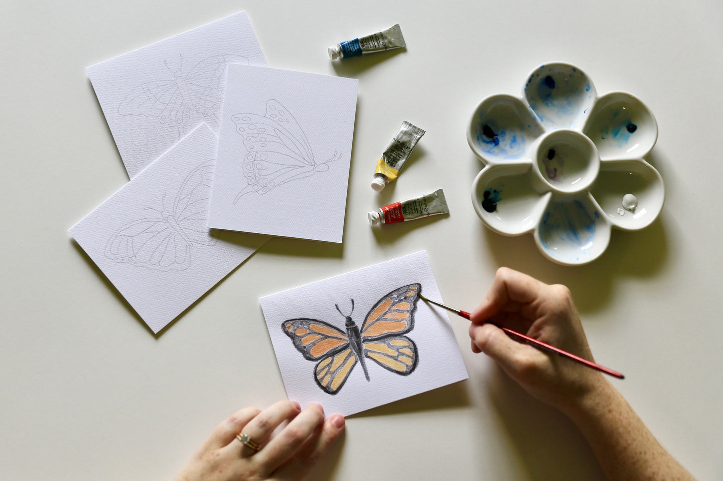Butterflies DIY Watercolor Card Kit