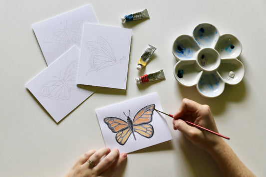 Butterflies DIY Watercolor Card Kit