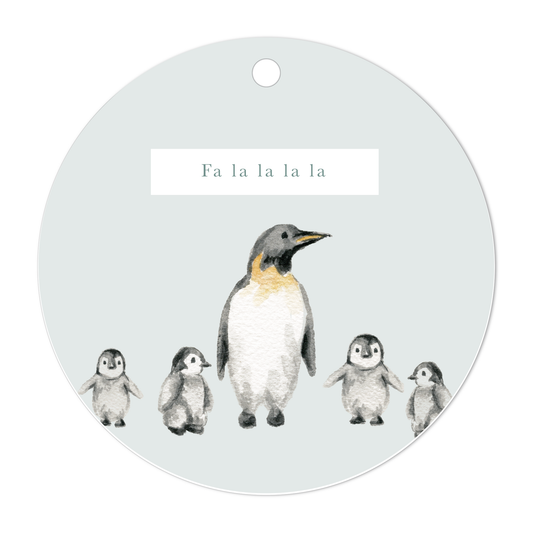 Fa La La La La Penguin Christmas Gift Tags