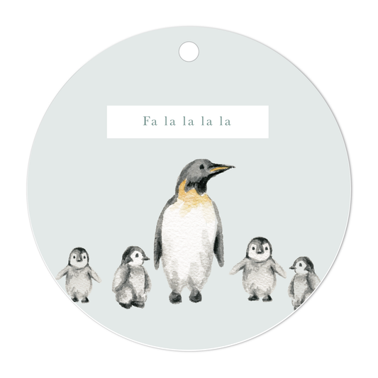 Fa La La Penguin Christmas Luxe Gift Tags