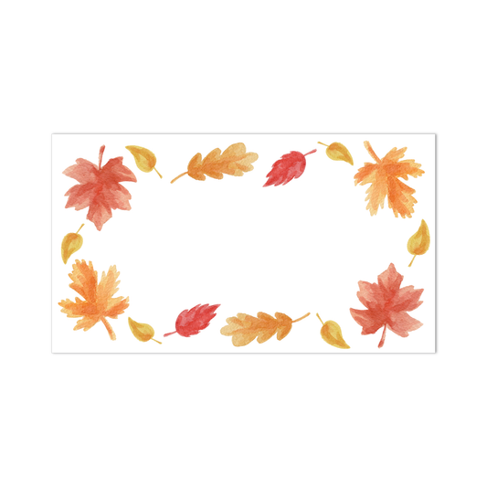 Fall Leaves Thanksgiving Place Cards: Set of 10
