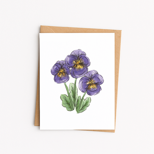 Pansy Flower Everyday Greeting Card