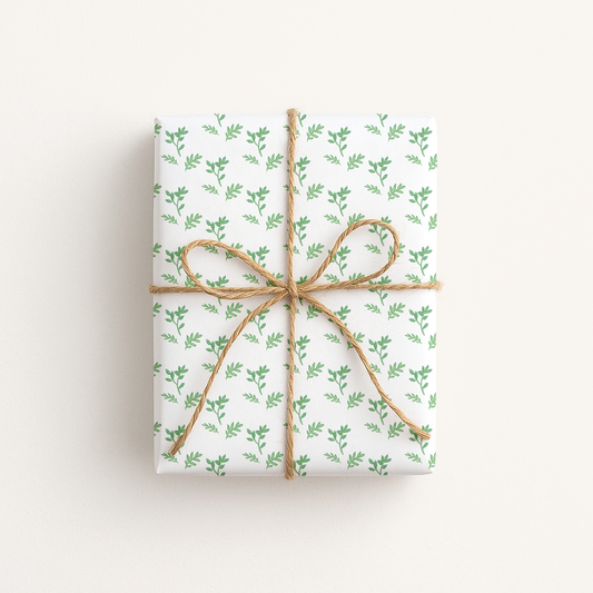 Green Leaves Gift Wrap