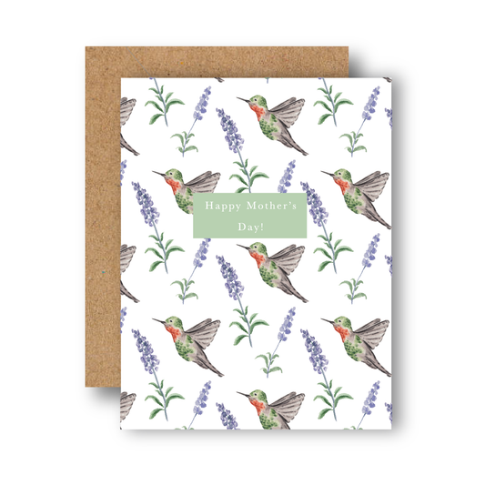 Happy Mother's Day Hummingbird Greeting Card