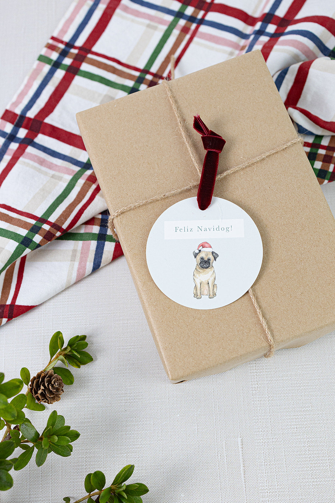 Feliz Navidog Christmas Luxe Gift Tags