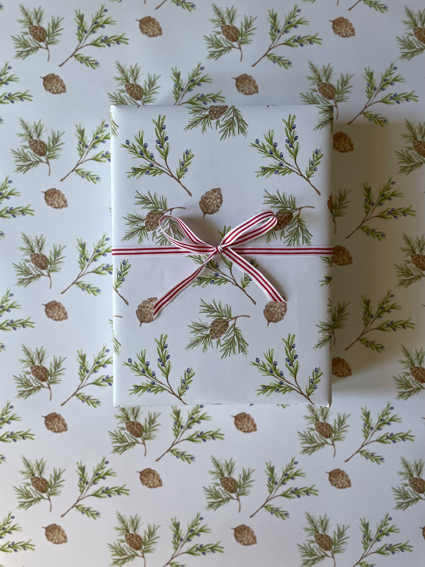 Pine Branch & Winter Berry Gift Wrap