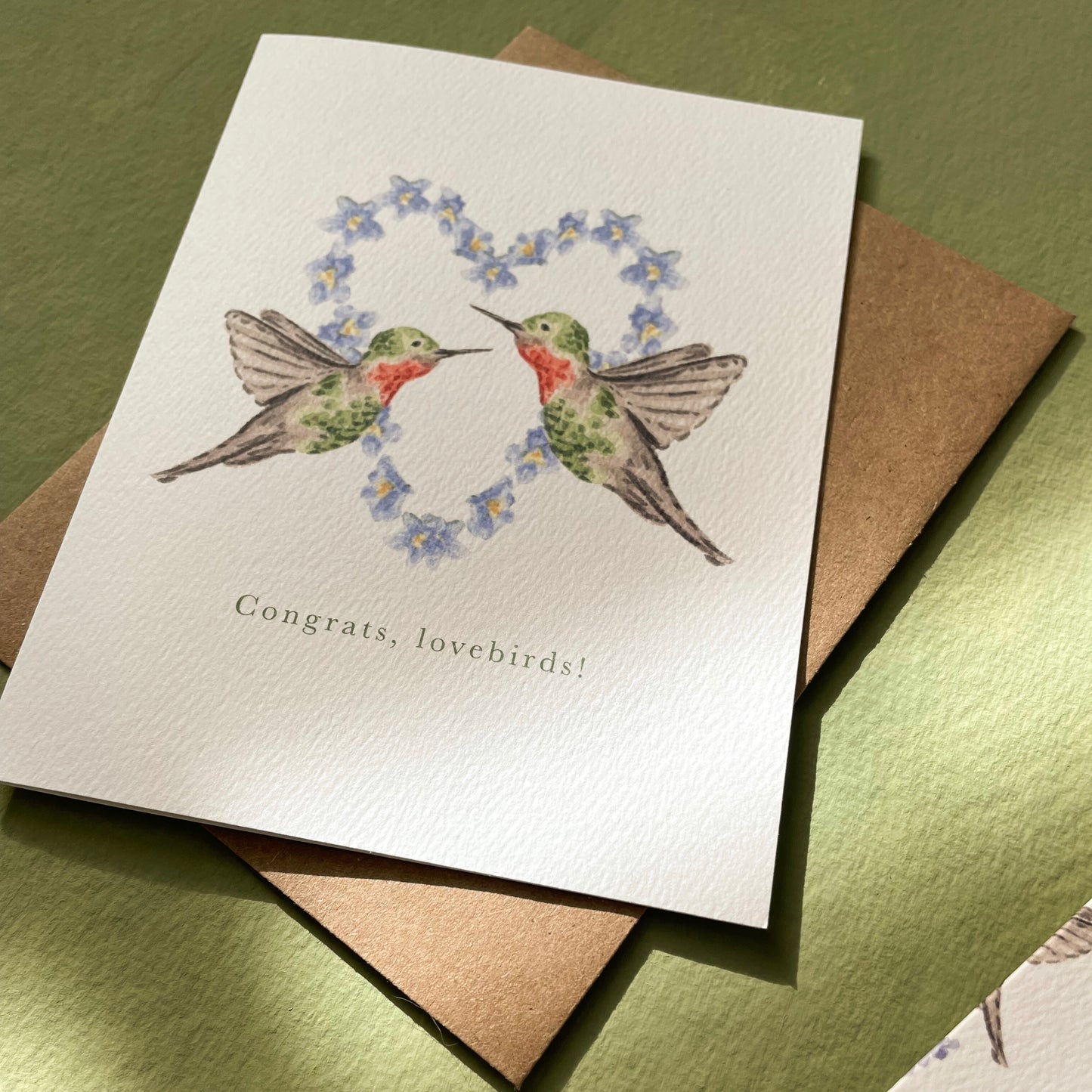 Congrats Lovebirds Greeting Card