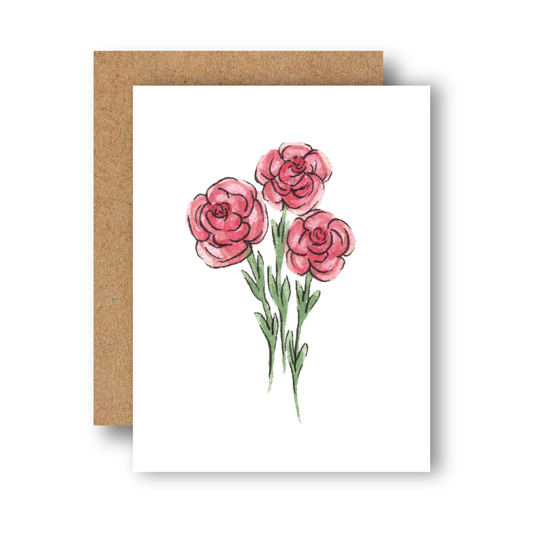 Carnation Flower Everyday Greeting Card
