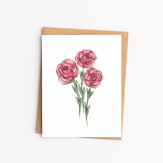Carnation Flower Everyday Greeting Card