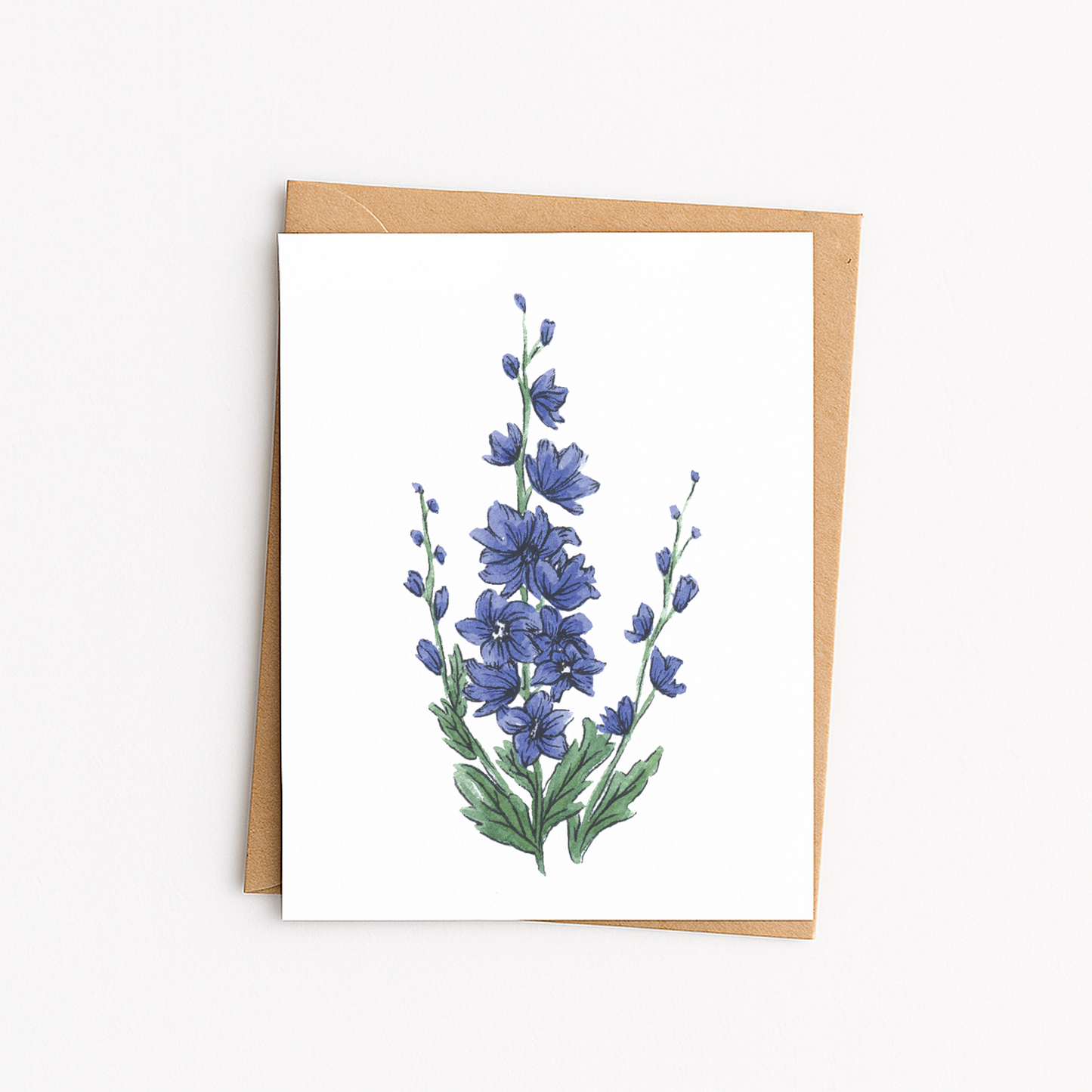 Larkspur Flower Everyday Greeting Card