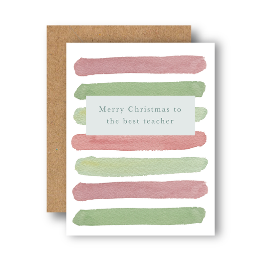 Merry Christmas to the Best Teacher Greeting Card