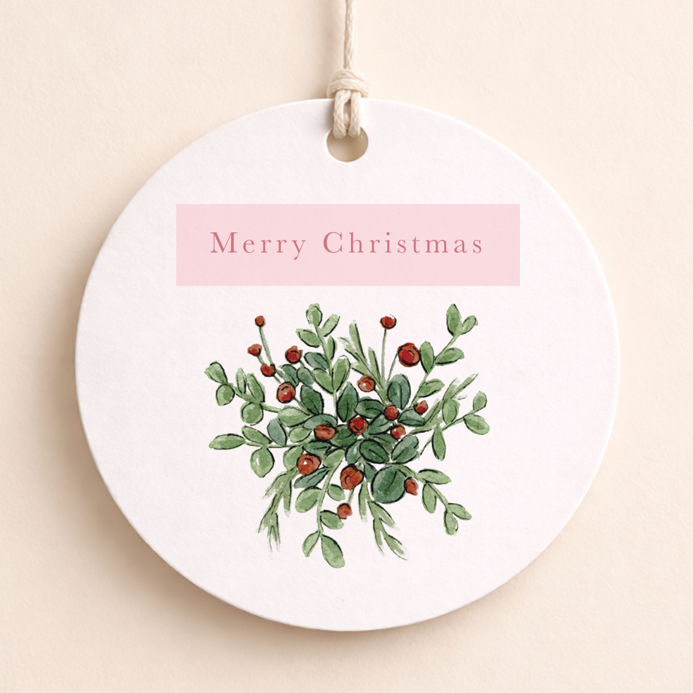 Merry Christmas Bouquet Gift Tags