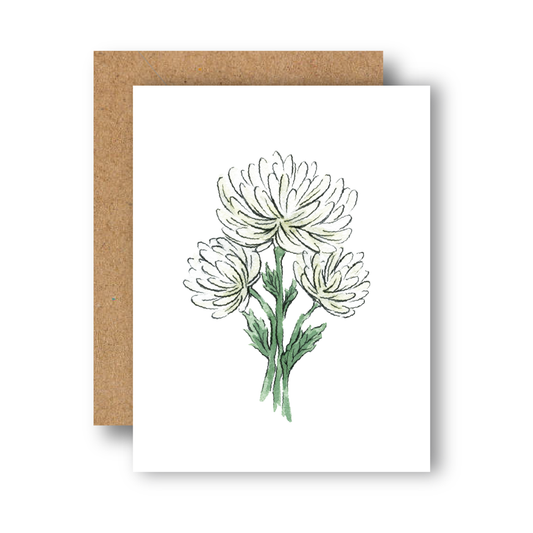 Chrysanthemum Flower Everyday Greeting Card