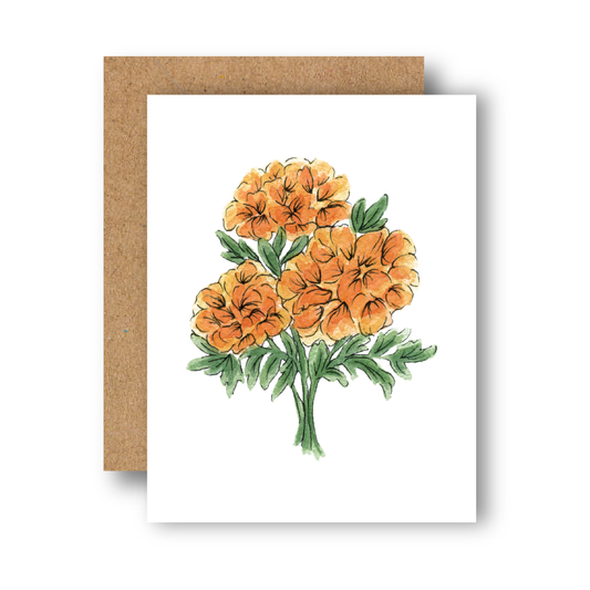 Marigold Flower Everyday Greeting Card