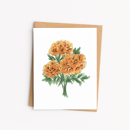Marigold Flower Everyday Greeting Card