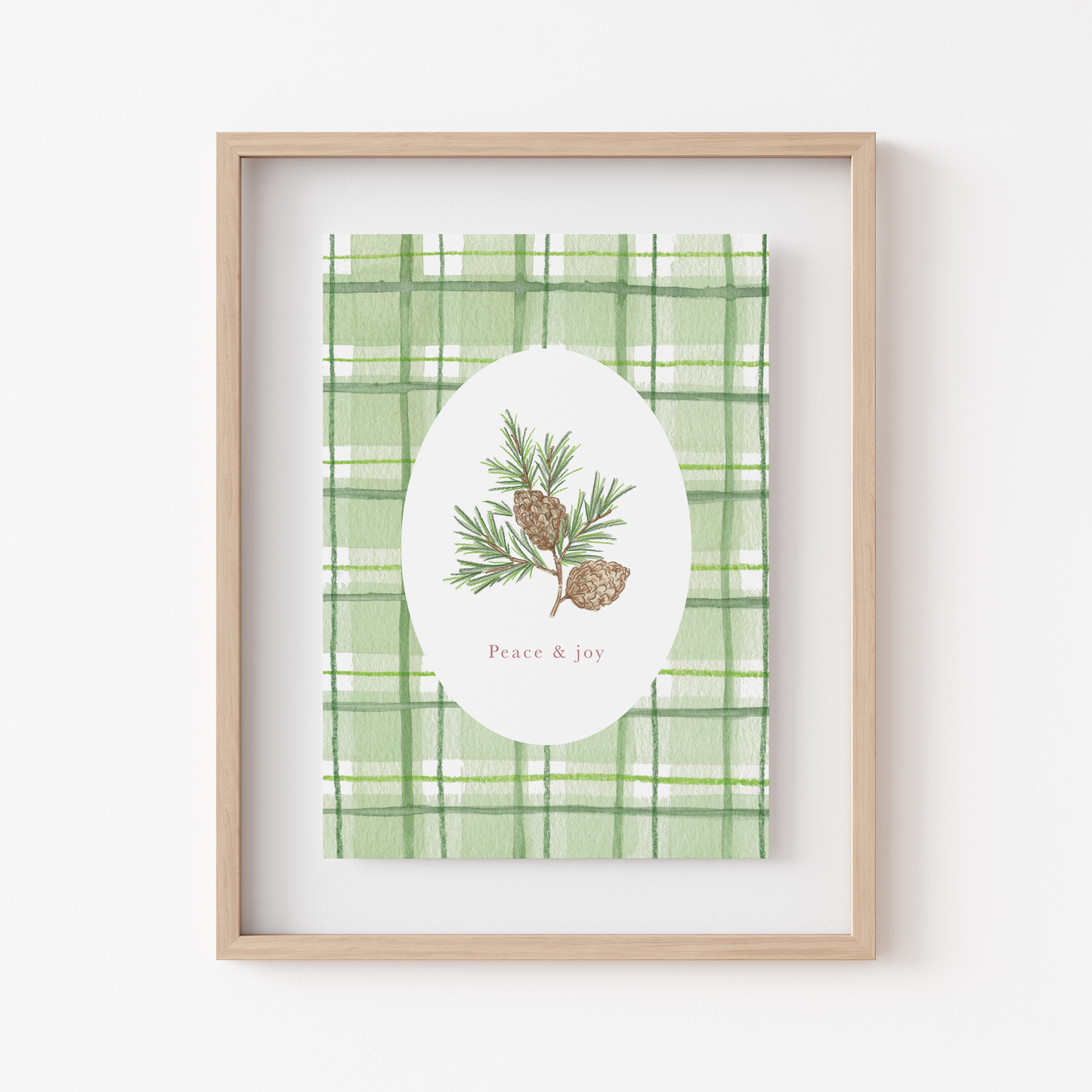 Peace & Joy Christmas Art Print