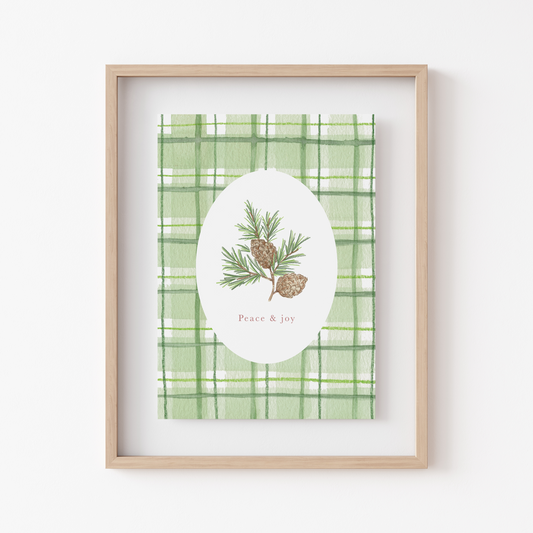 Peace & Joy Christmas Art Print