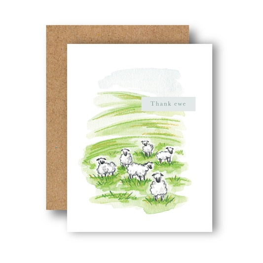 Thank Ewe Greeting Card