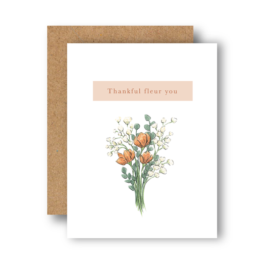 Thankful Fleur You Greeting Card