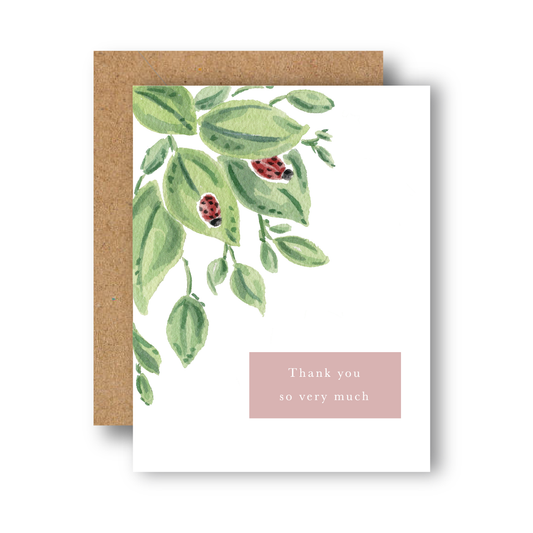 Thank You Very Much Ladybug Greeting Card
