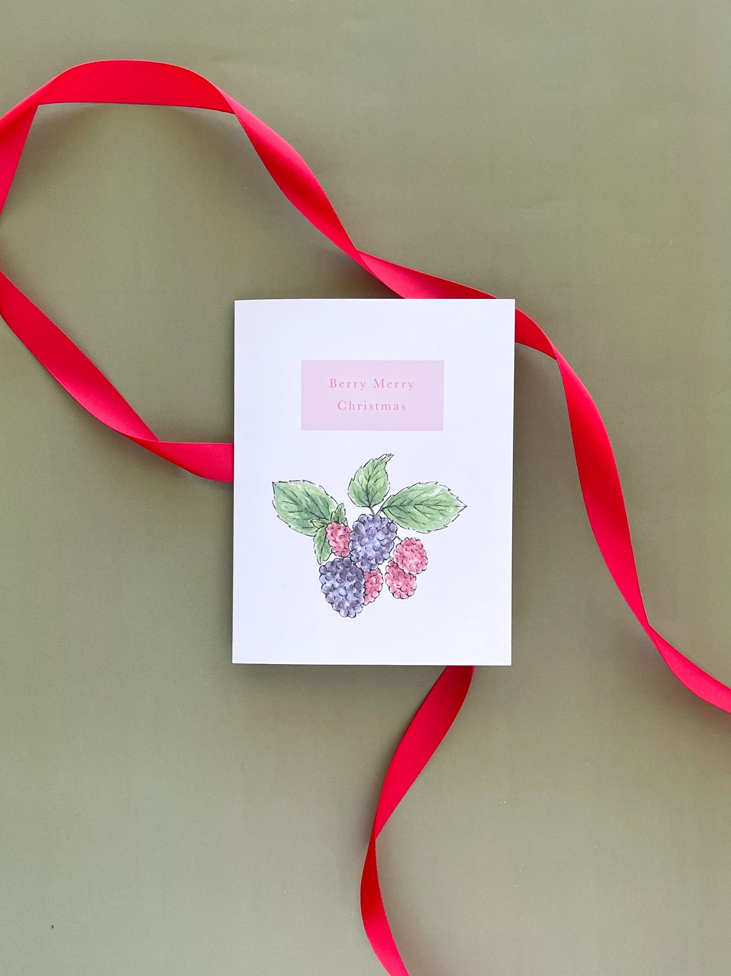 Berry Merry Christmas Greeting Card